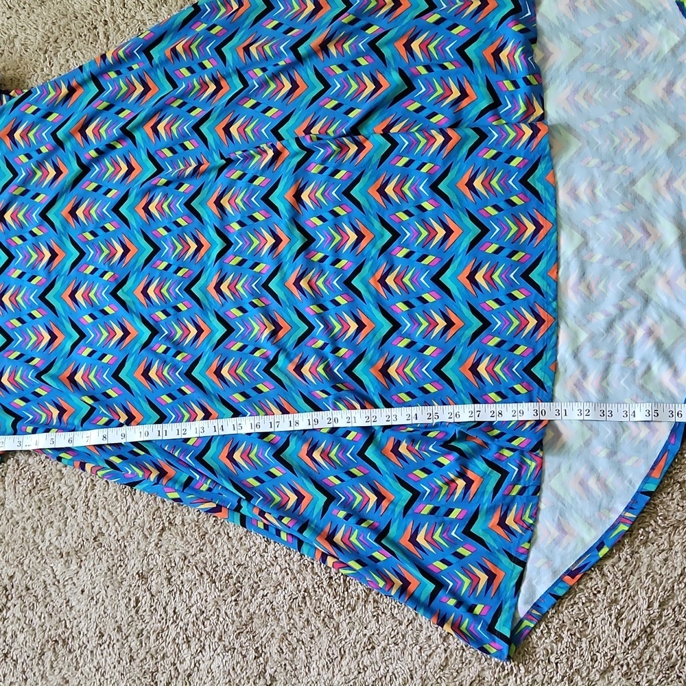 LuLaRoe Colorful Chevron Dress, Size XL - Picture 4 of 5
